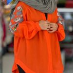 کیمونو زنانه تنسل پولک دوزی ماهرو
