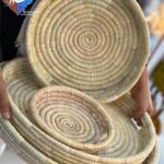 سینی حصیری دسته دار ماهرو گالری بوشهر
