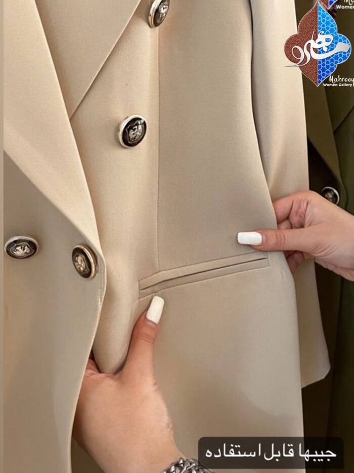 کت بلند زنانه دو دکمه ماهرو