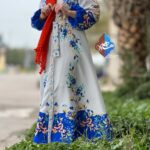 پیراهن مجلسی زنانه برند اورجینال ترک طرح بهشت