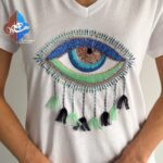 تيشرت چشم نظر با ريشه برجسته