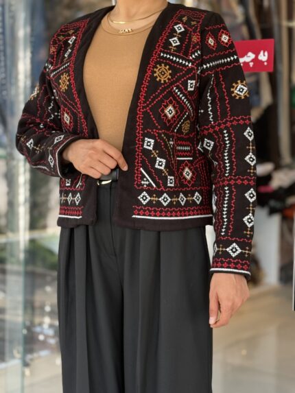 کراپ کت فوتر گل دوزی شده