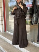 شومیز شلوار لینن ایتالیایی - Image 3