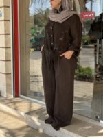 شومیز گره ای لینن ایتالیایی لیلی - Image 5