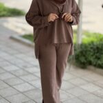 شومیز شلوار لینن اورجینال ترک