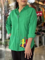 شومیز نخی اورجینال ترک طرح دوستی - Image 2