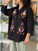 شومیز اورجینال ترک طرح فلاور - Image 7