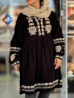 شومیز مانتویی گلدوزی اورجینال ترک - Image 2
