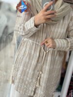 شومیز مانتویی اورجینال ترک لینن - Image 4