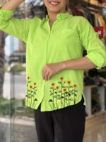 شومیز نخی ترک طرح افتابگردان - Image 3