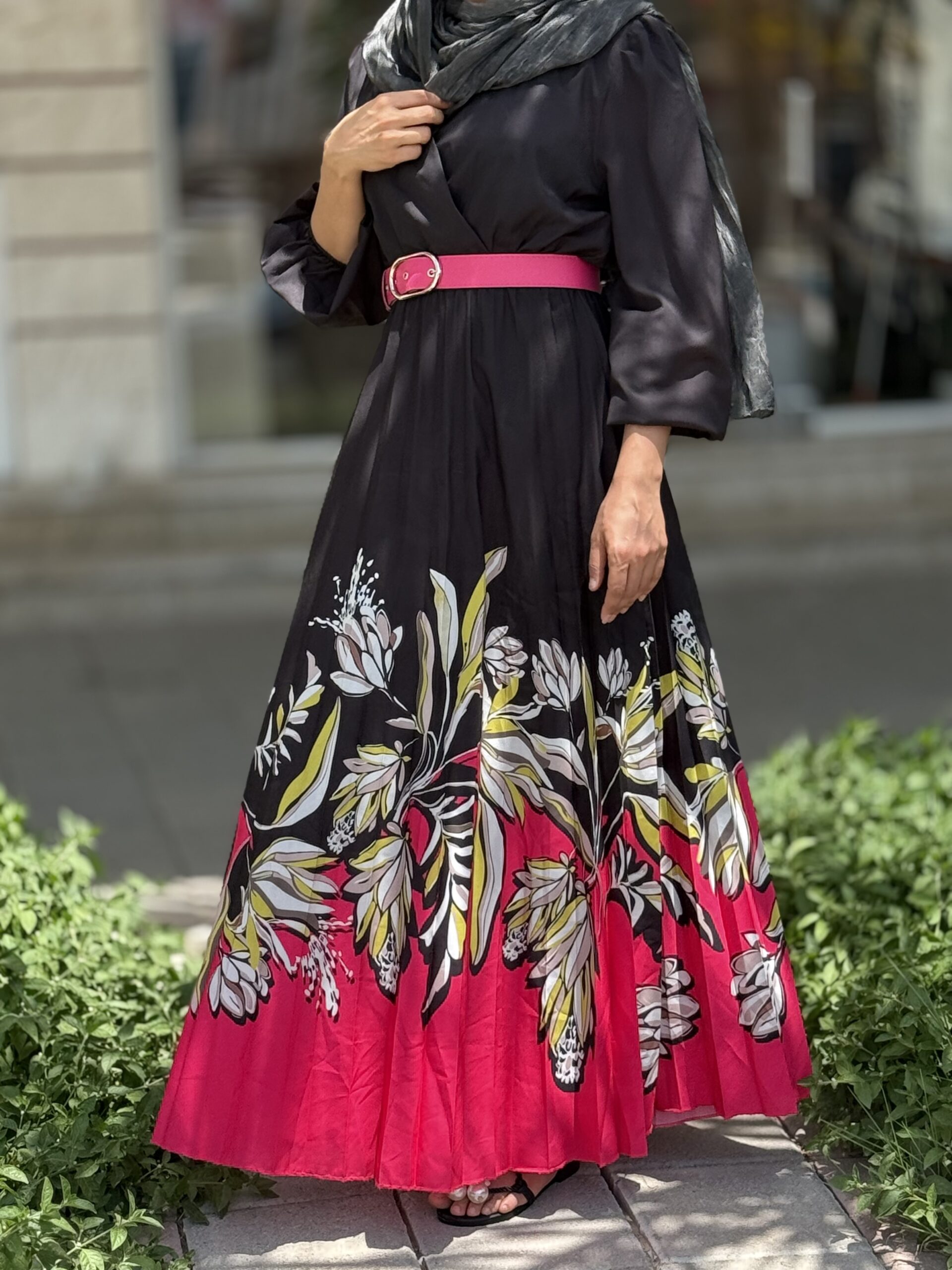 IMG_9575 پیراهن دراپه مجلسی اورجینال ترک - Image 1