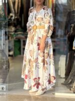 پیراهن سوپر کلوش لینن ایتالیایی - Image 4
